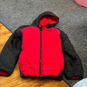 REDUCED!Under Armour Kids' Bold Red and Black Puffer Jacket